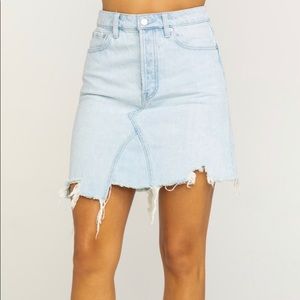 $78 Free People Light Wash Going Rogue Mini Skirt
